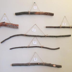 Dried Wood Branch Hanger: Rustic Craft Stick, Wall Decor