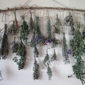 Wall Hanging Dried Herbs and Lavender Arrangement