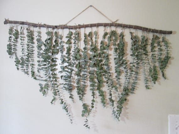 Dried Eucalyptus & Lavender Wall Hanging – Rustic Home Decor, Botanical Arrangement