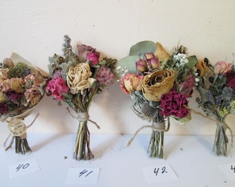 Multi color Dried Rose Bouquet Dry Flowers Bunch | Retro Collection