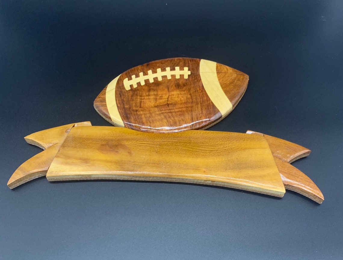 Football Wall Hanging With Personalized Name / Kids Room Decor