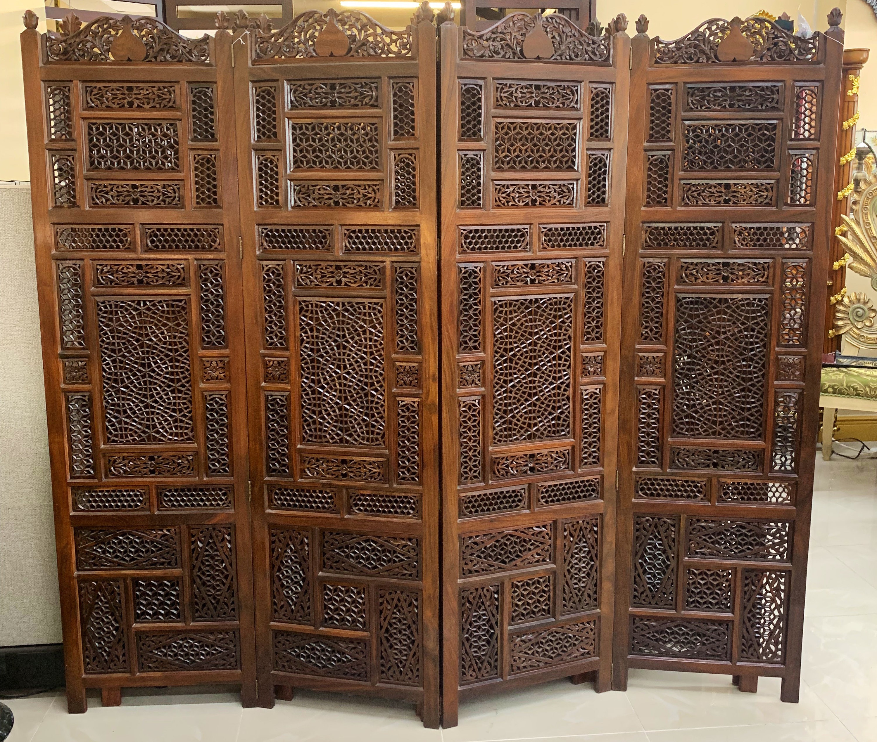 Rosewood Room Divider / Handmade Beautiful Bedroom Divider / High Quality Wood Extendable Room