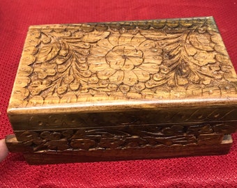Keepsake box / sunflower secret lock box / puzzle rosewood box / hidden lock box / Christmas gift box / hand carved box / daughter gift box