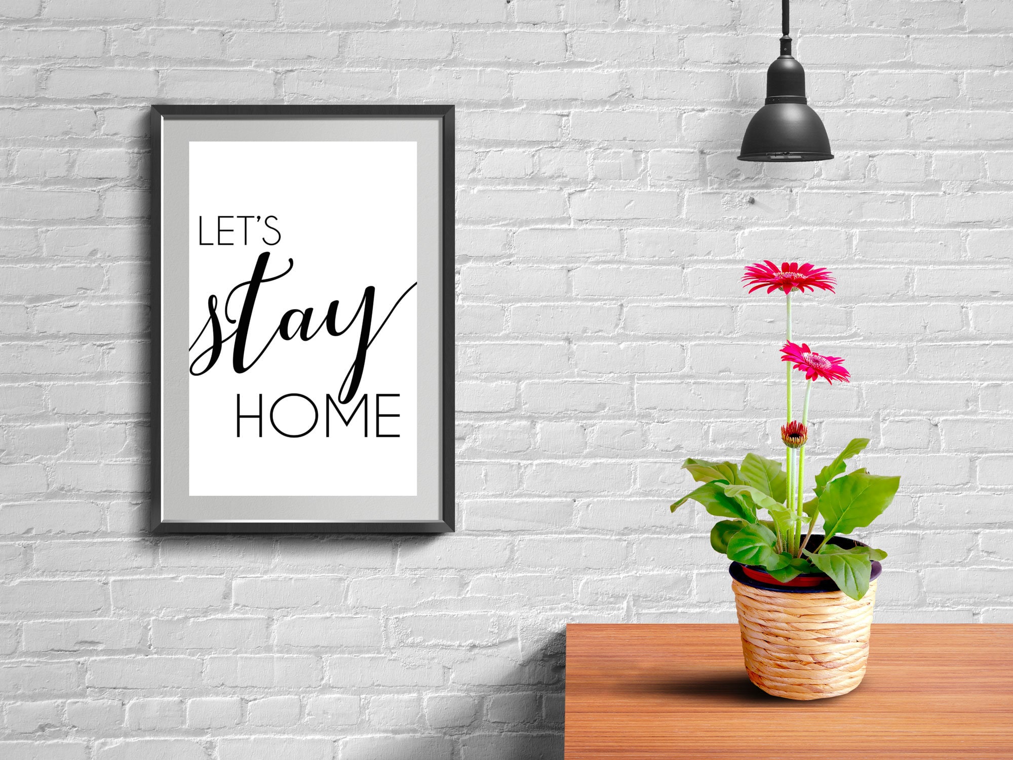 Let's Stay Home Digital Print Wall Art Instant Download Etsy España