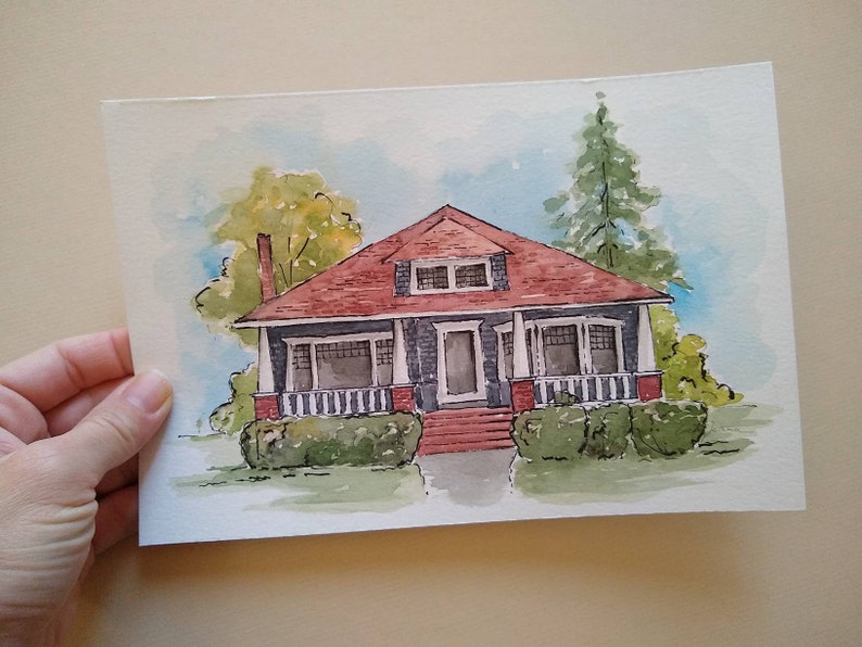 House Portrait Painting Watercolor House Portrait from Photo Housewarming Gift New Home Realtor Closing Gift Painted House Portrait Gift