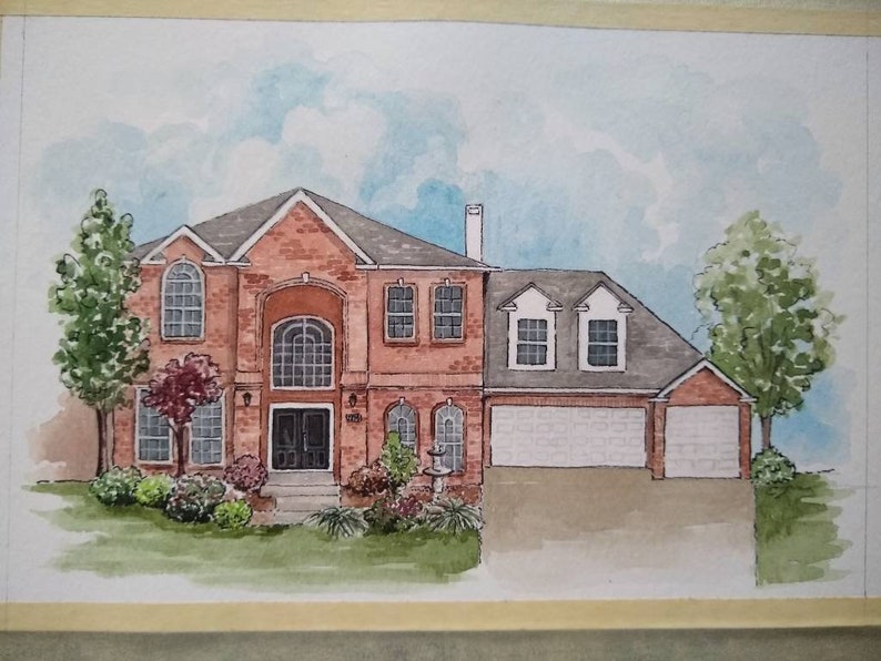 House Portrait Painting Watercolor House Portrait from Photo Housewarming Gift New Home Realtor Closing Gift Painted House Portrait Gift