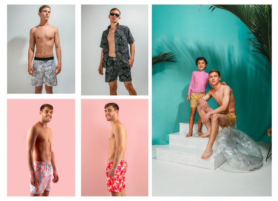 Buy Men s Swimwear Swimsuit Trunks. Online in India Etsy