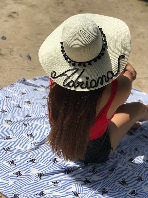 floppy monogrammed sun hat