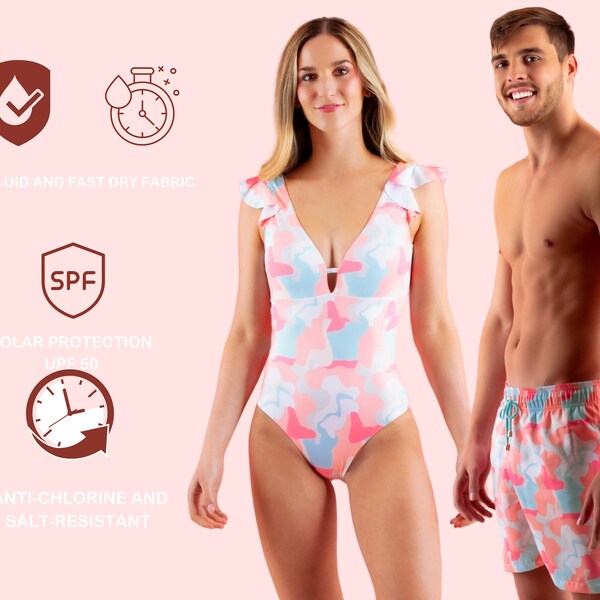 Matching Swimsuits for Couples Etsy UK
