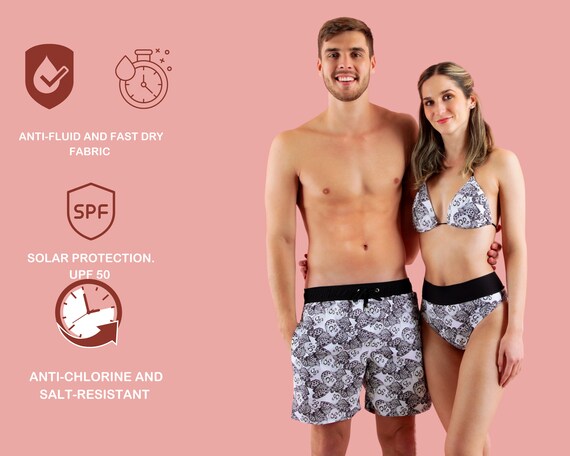 Couples Matching Marble Butterfly Summer Tropical Swimwear - Etsy