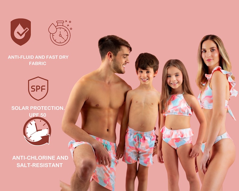 Family Matching Swimsuit Swimwear - Tropical Swimwear for the Whole Family. FAST SHIPPING 