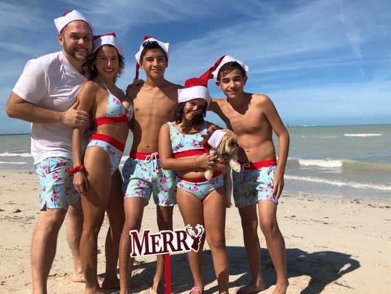 christmas themed bathing suits