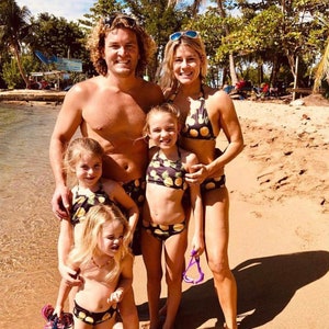 matching pineapple swimsuits