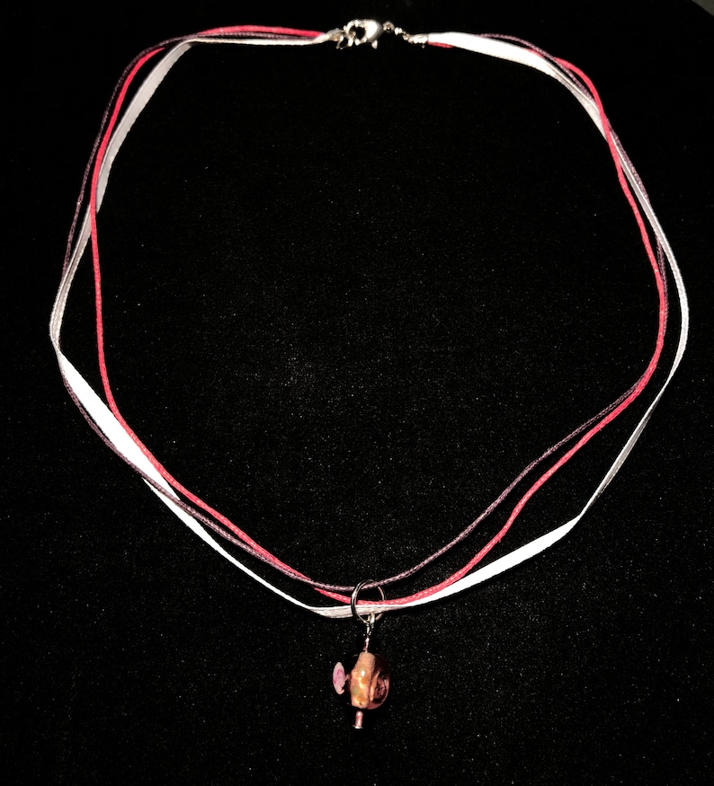 Translucence Purple with three strings necklace