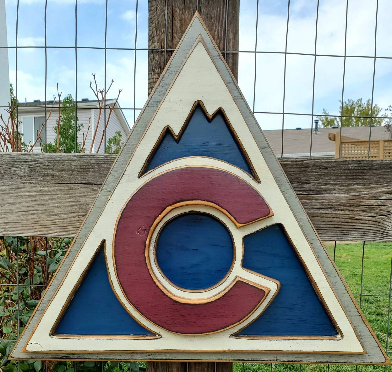COLORADO AVALANCHE 3D Wall Sign Wall Art Wall Decor Distressed Rustic