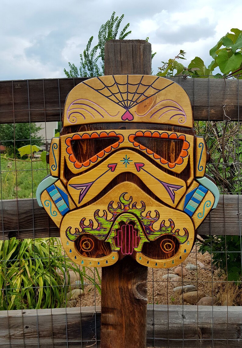 STORMTROOPER SUGAR SKULL Star Wars 3D Wooden Sign Wall | Etsy