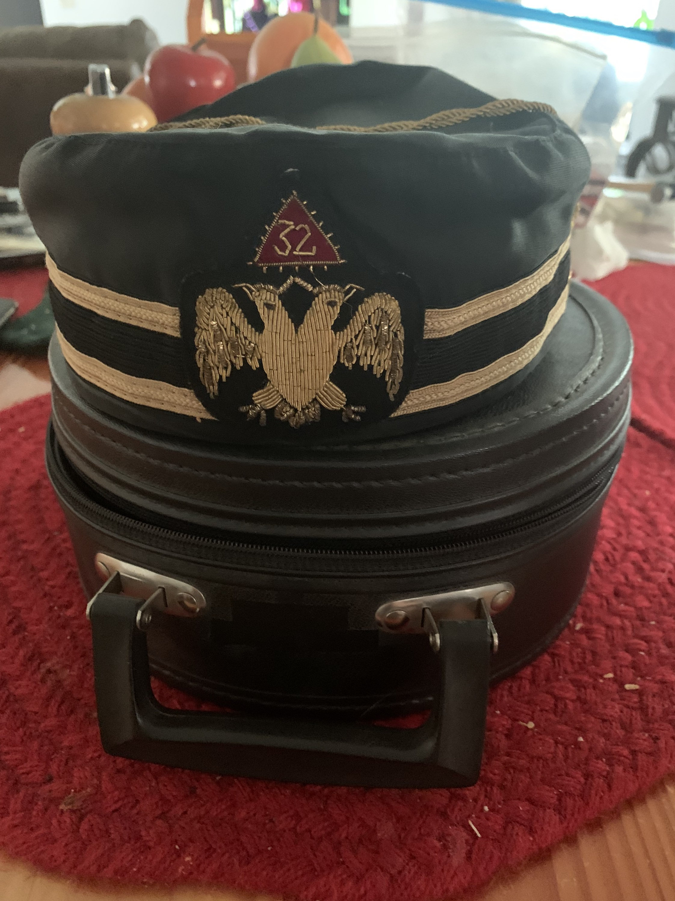 Vintage Shriners Black Fez Hat With 