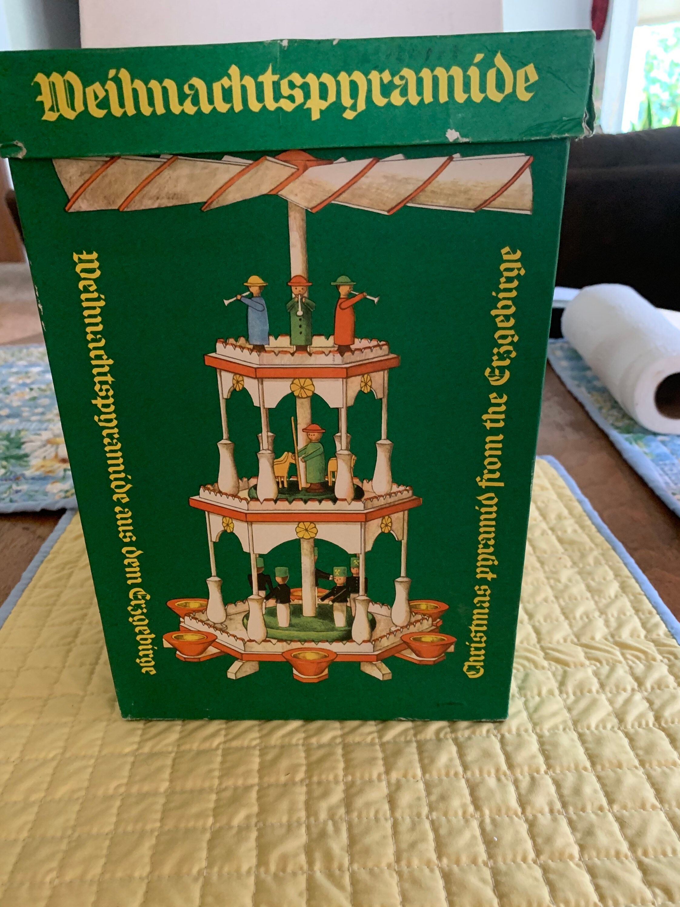 Vintage Christmas Santa Pyramid, Wooden Santa Candle Windmill Etsy