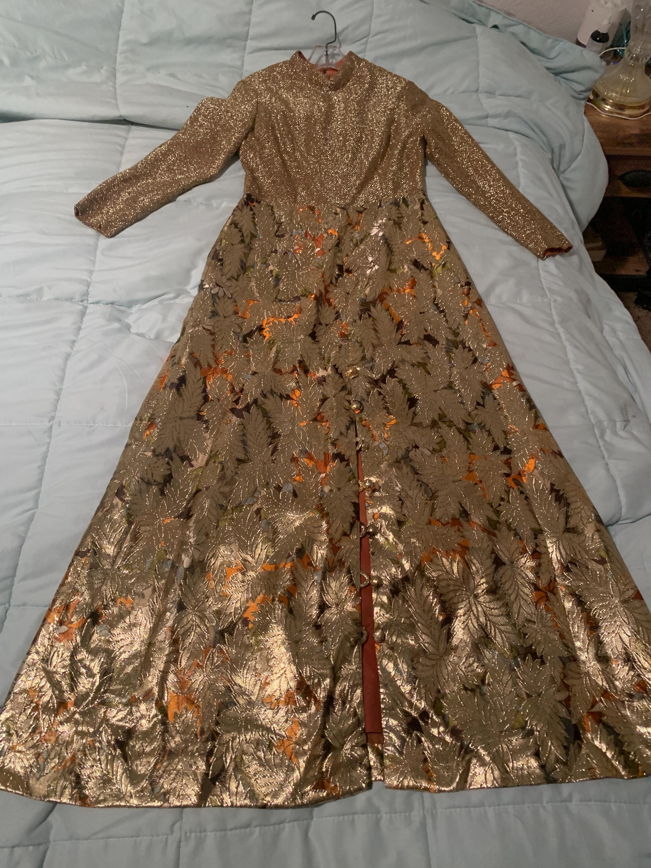 70's gold dress Vintage 70s 70s disco dress vintage