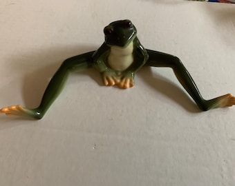 Franz Porcelain Amphibia XPI-690 Frog Lily Pad 13.25