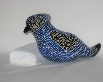 Wall Sculpture - Hand Made Bird, Blue