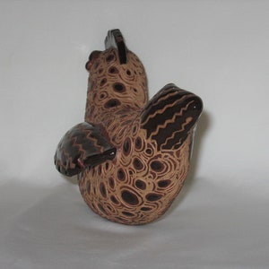 Wall Sculpture Hand Made Bird, Brown 1 image 3