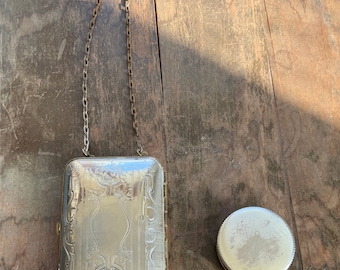 Compact Lot, 2 Compacts, Halldins Compact, coin compact purse, Midcentury Compacts, Midcentury Powder Purses, Vintage Compact Lot