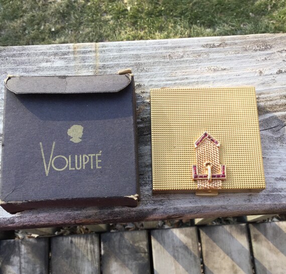 Volupte Vintage Compact, Buckle Compact, Original
