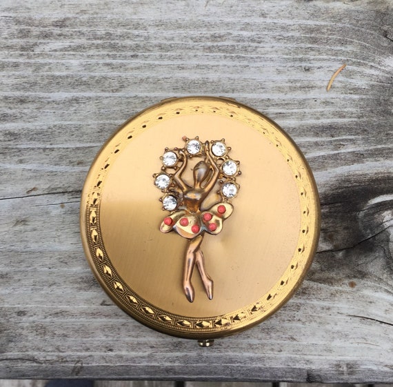 Ballerina Compact, Vintage Compact, Dorset Puff, … - image 2