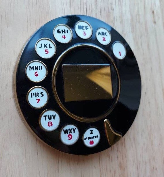 Figural Telephone Compact, Vintage Telephone Powd… - image 1