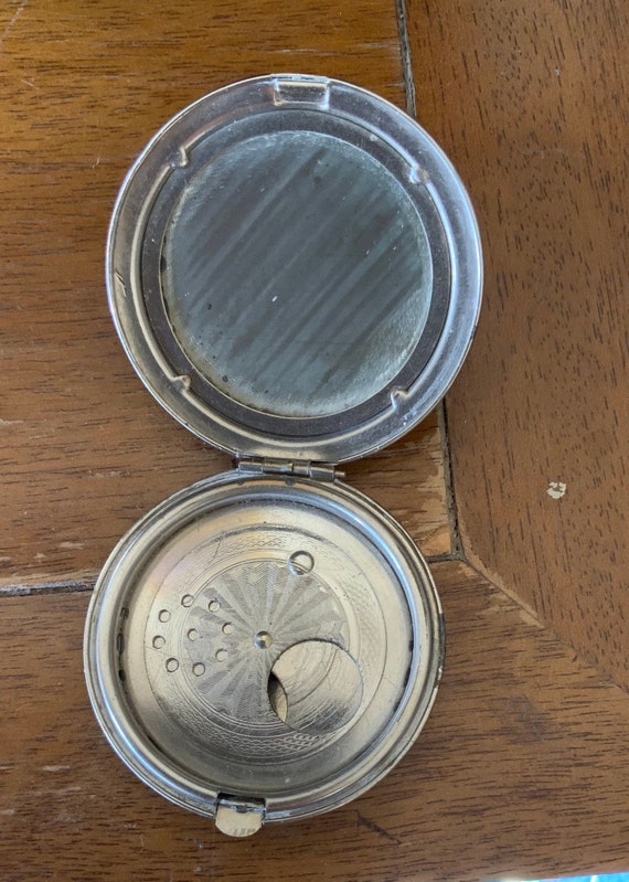 Vintage Deco Enamel Finger Ring Compact: 1940s Va… - image 7