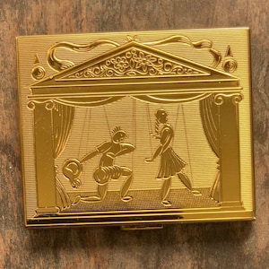 Vintage American Beauty Compact: Mid-Century Marionette Design