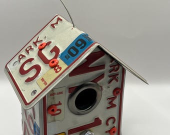 Arkansas MC license plate Birdhouse