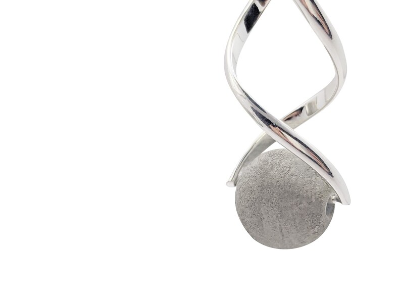Sterling Silver Minimalist Concrete Earrings