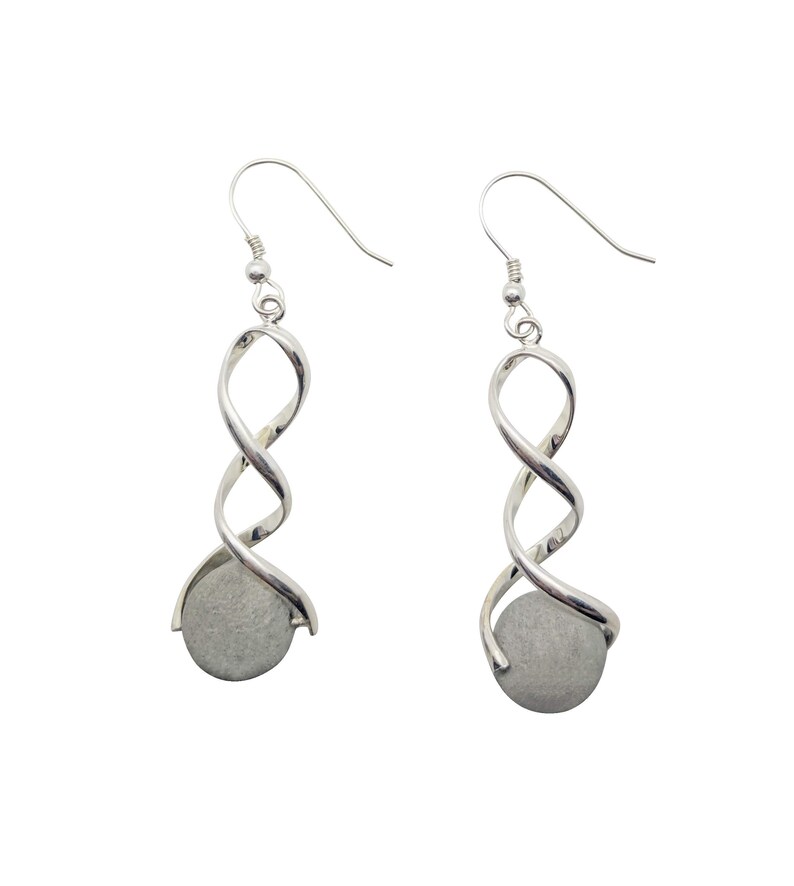 Sterling Silver Minimalist Concrete Earrings