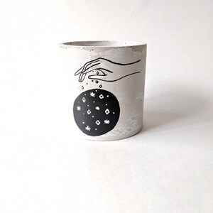Stardust Concrete Cement Succulent Cacti Pot Planter Houseplant Minimalist Decor