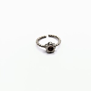 Silver Plated Statement Ring With Polymer Clay Inlay