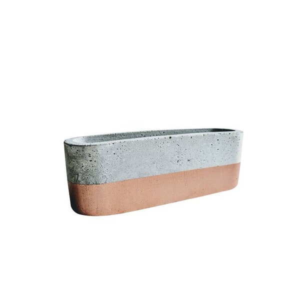 Rose Gold Concrete Cement Business Card Holder