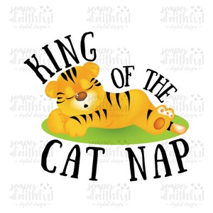 Koning van de Cat Nap Tiger King Onesie Sublimatie Design, Tiger King Baby PNG, Tiger King digitaal ontwerp, baby tijger png