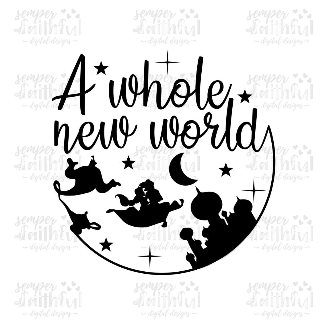 A Whole New World SVG Aladdin Svg Jasmine Svg Disney Svg | Etsy
