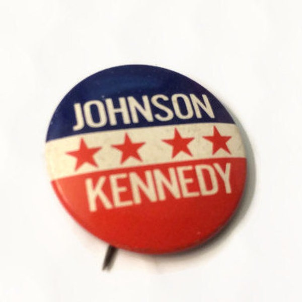 Jahrgang Johnson Kennedy 1964 Wahlen Button LBJ RFK Pinback Lyndon B Johnson Robert F Kennedy Demokrat Pin