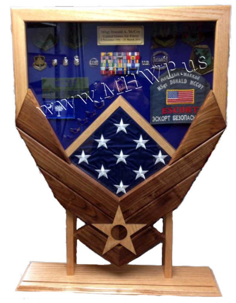 Air Force Logo Shadow Box Etsy
