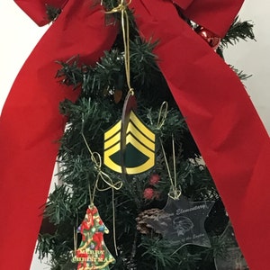 Army E-6 Staff Sergeant (SSG) 3D Christmas Ornament