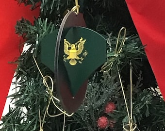 Army E-4 Specialist (SPC) 3D Christmas Ornament