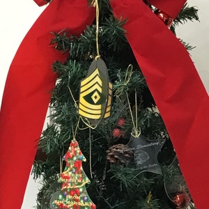 Army E-8 First Sergeant (1SG) 3D Christmas Ornament