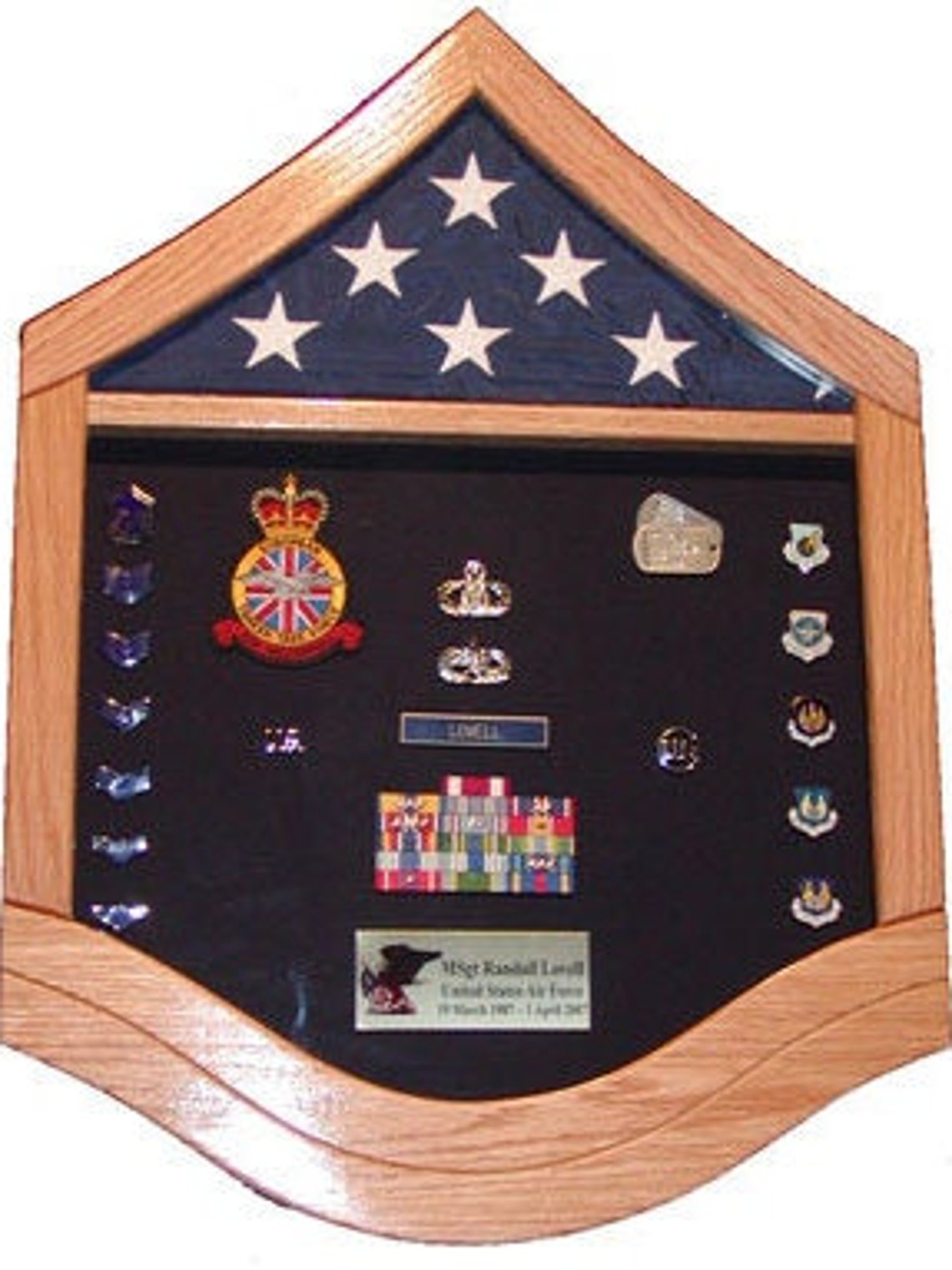 Air Force E7 Master Sergeant Shadow Box 3x5 Flag Etsy