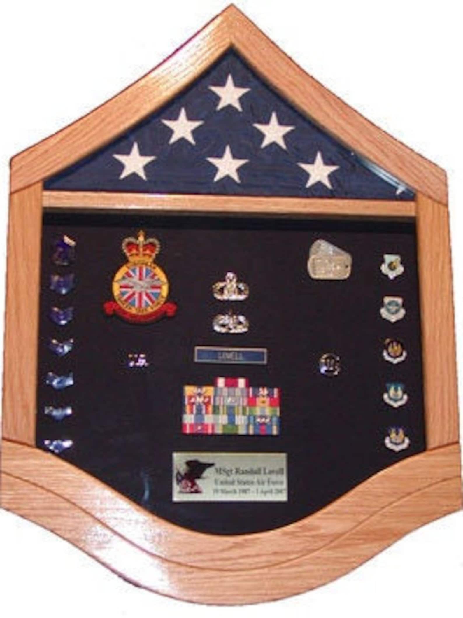 Air Force E7 Master Sergeant Shadow Box 3x5 Flag Etsy