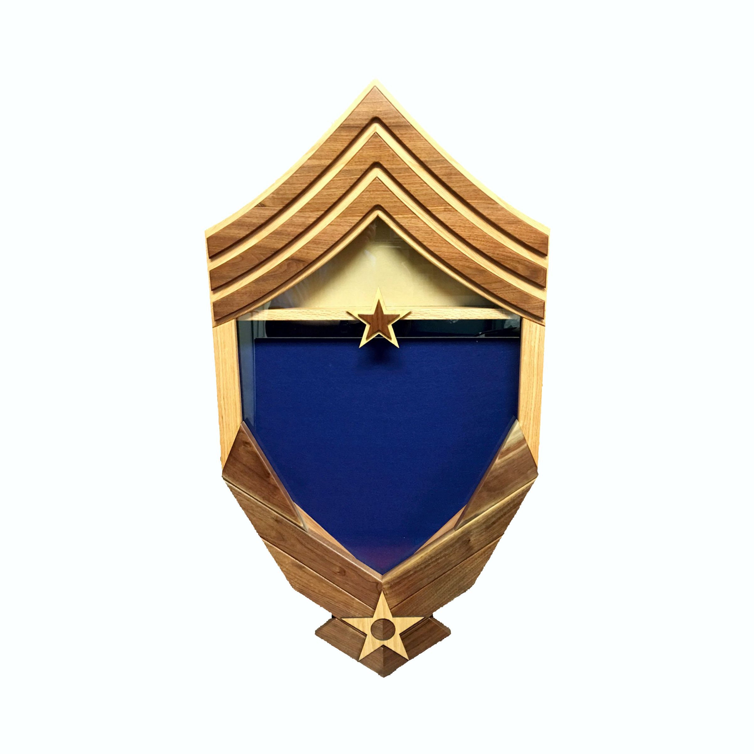 Air Force Chief Master Sergeant Shadow Box, E9 Cmsgt Military
