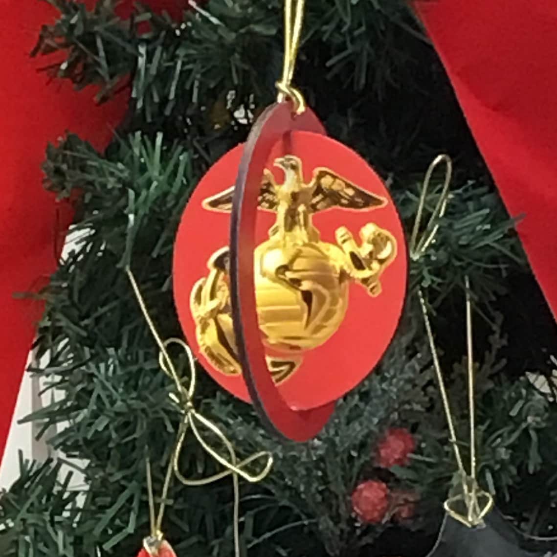 Marine Corps Logo 3D Christmas Ornament Etsy