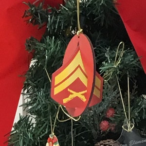 USMC E-4 Korporaal (CPL) 3D Kerst Ornament
